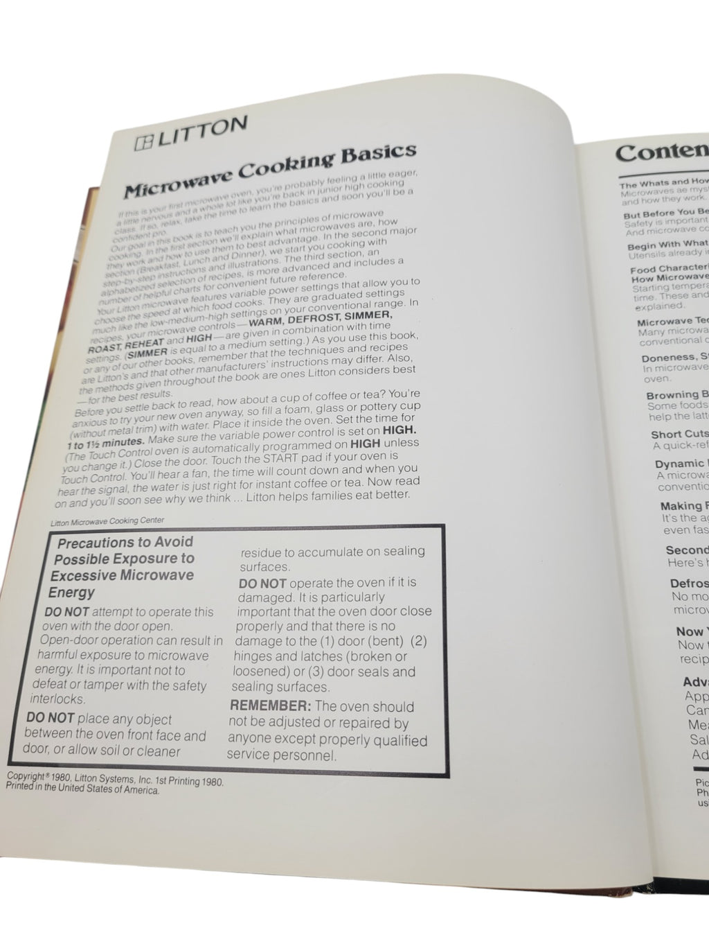 Vintage 1978 Microwave Cooking Basics by Litton – Step-by-Step Microwave Guide