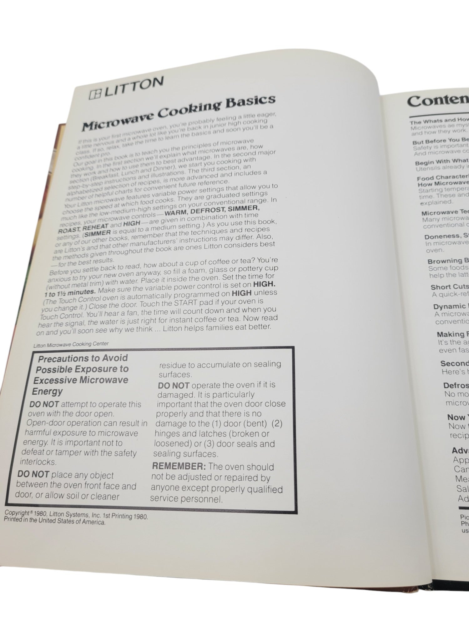 Vintage 1978 Microwave Cooking Basics by Litton – Step-by-Step Microwave Guide