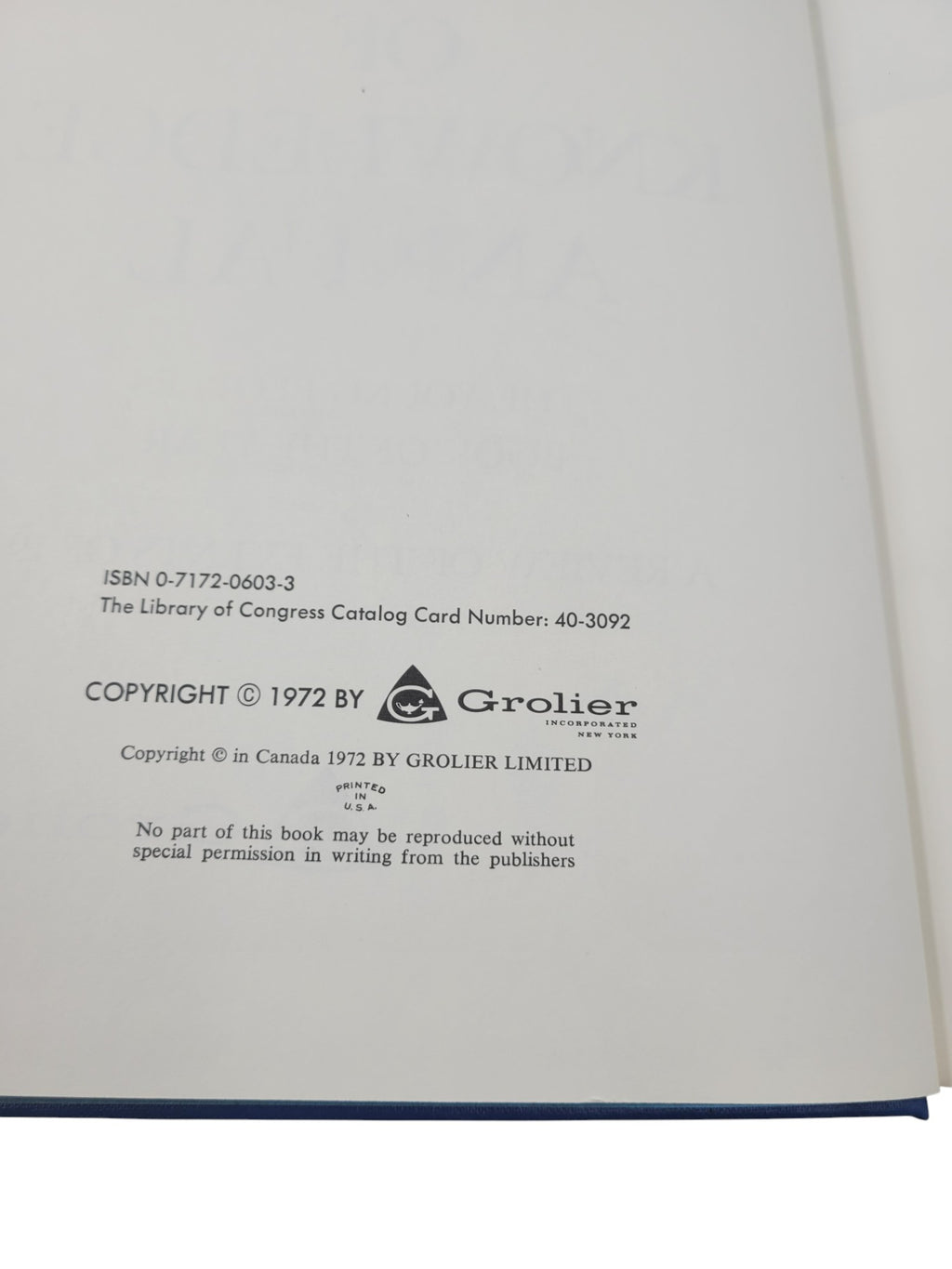 The New Book of Knowledge Annual 1972 – Grolier – Events of 1971