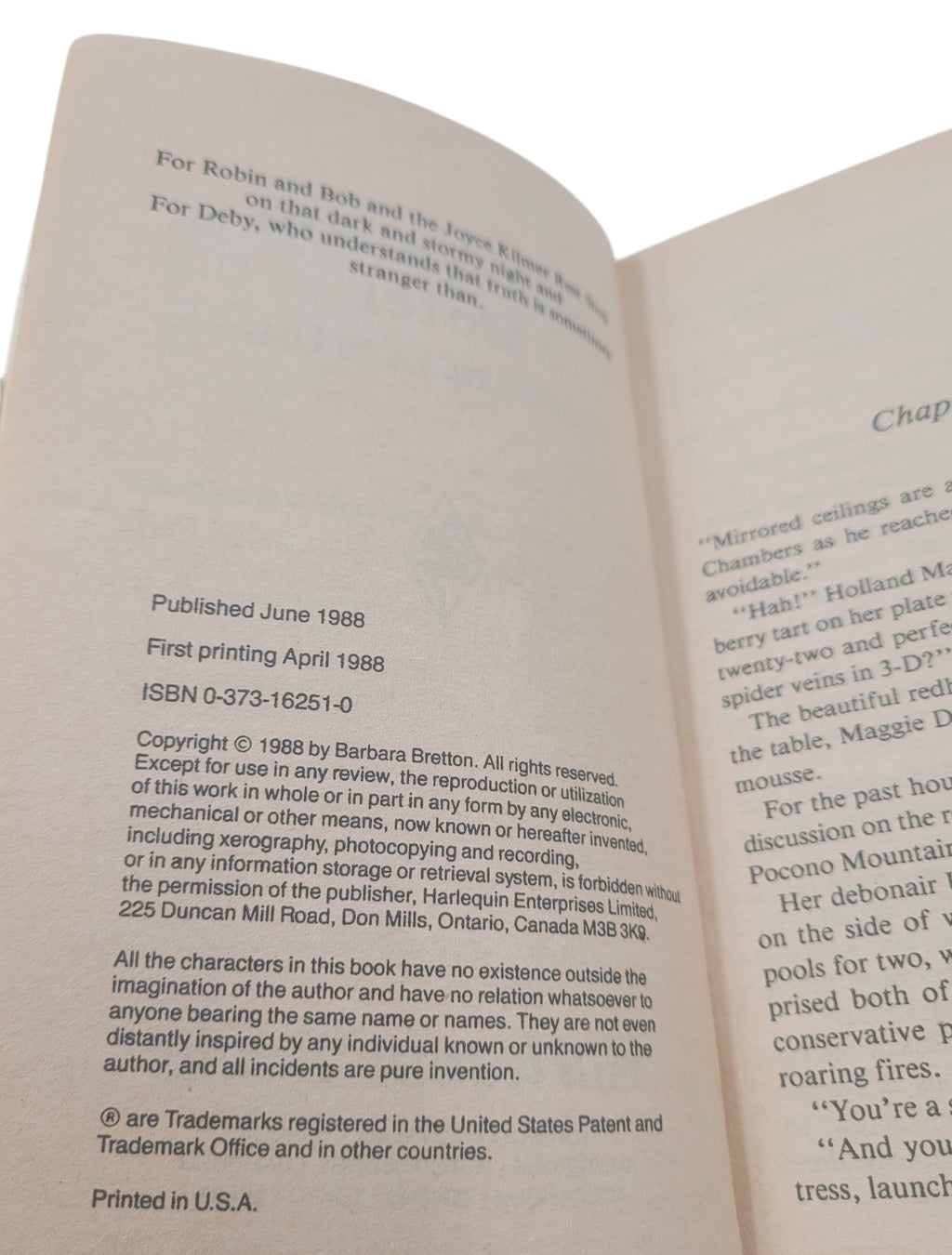 Honeymoon Hotel by Barbara Bretton – Harlequin American Romance #251 (1988)