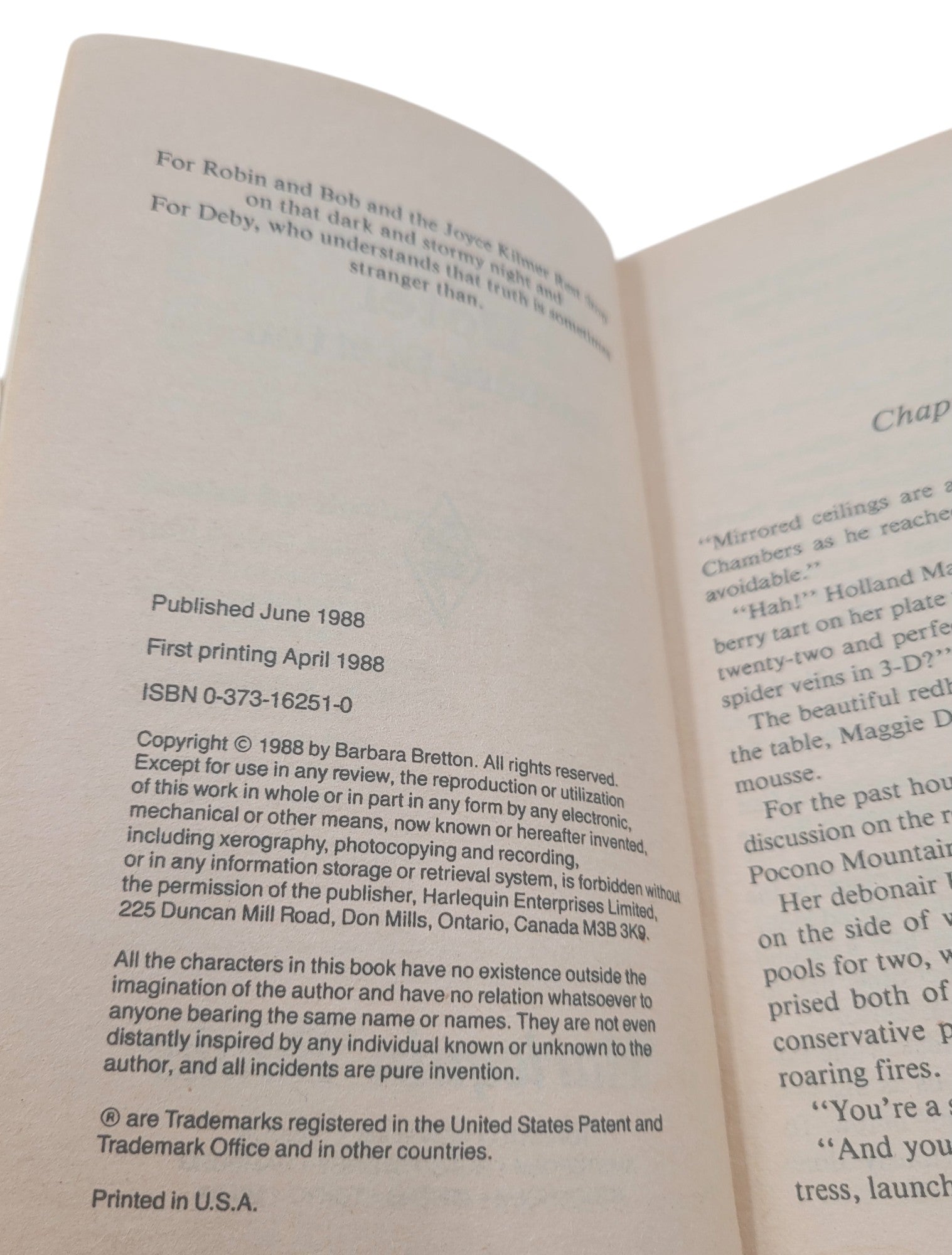 Honeymoon Hotel by Barbara Bretton – Harlequin American Romance #251 (1988)