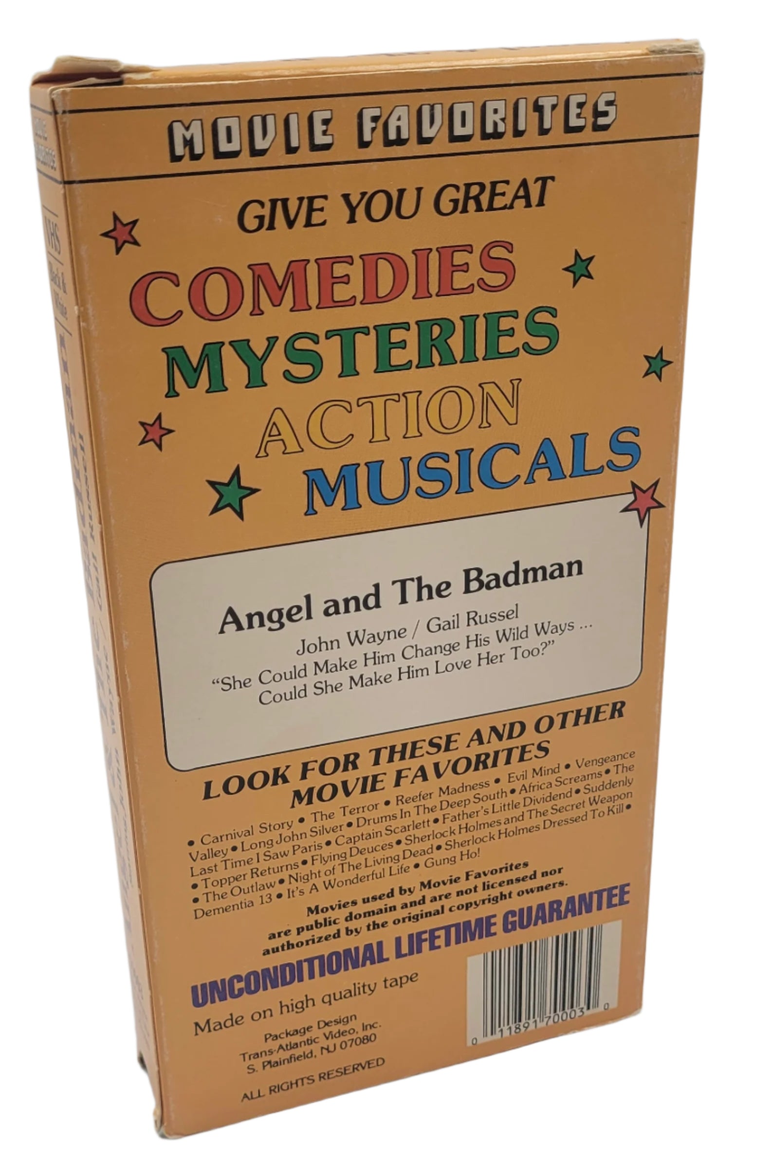 Angel and the Badman VHS – John Wayne & Gail Russell – Movie Favorites 1989