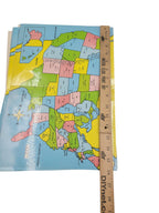 Lot of 6 Laminated United States Maps – Vintage-Inspired Educational Decor