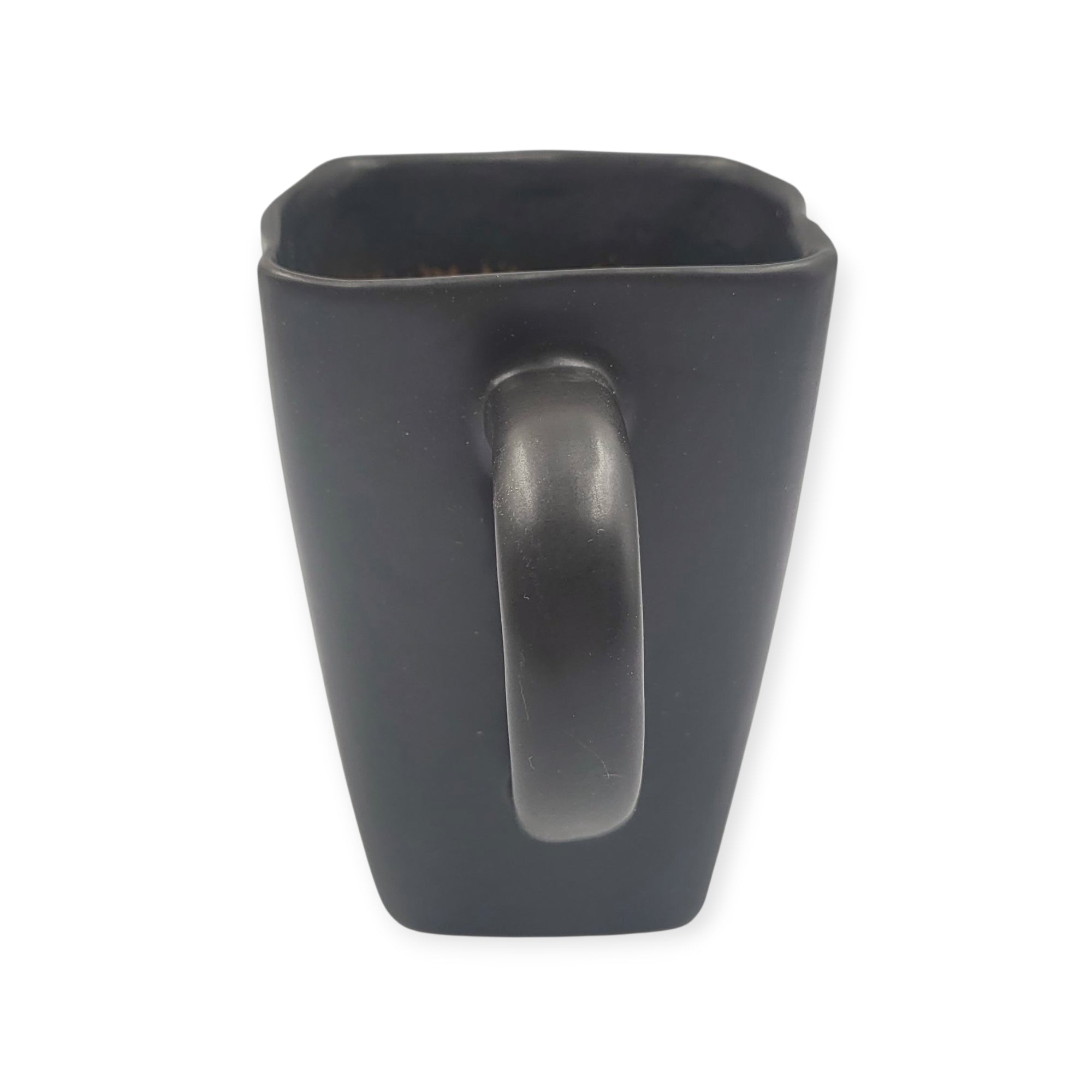 Galaxy Jade Mug by Baum Brothers – Square Brown Ceramic with Green Interior