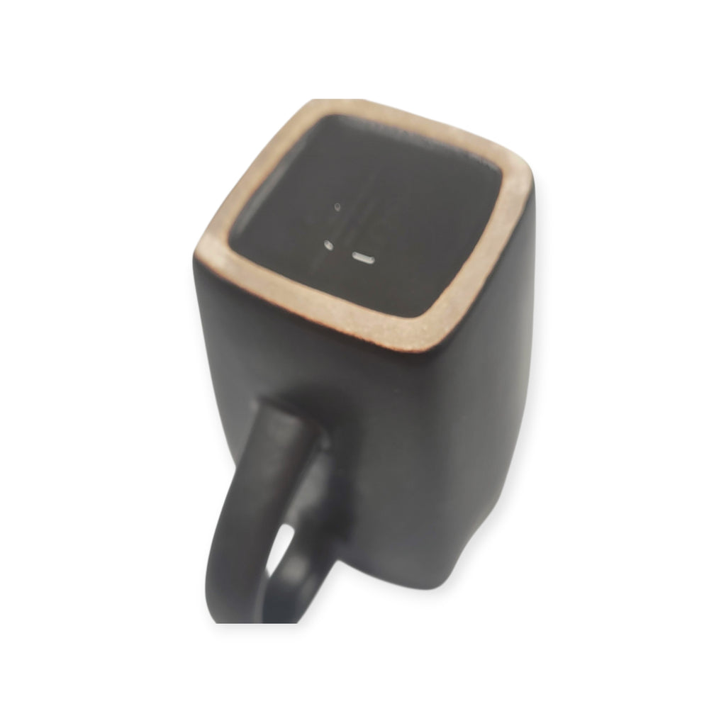 Galaxy Jade Mug by Baum Brothers – Square Brown Ceramic with Green Interior