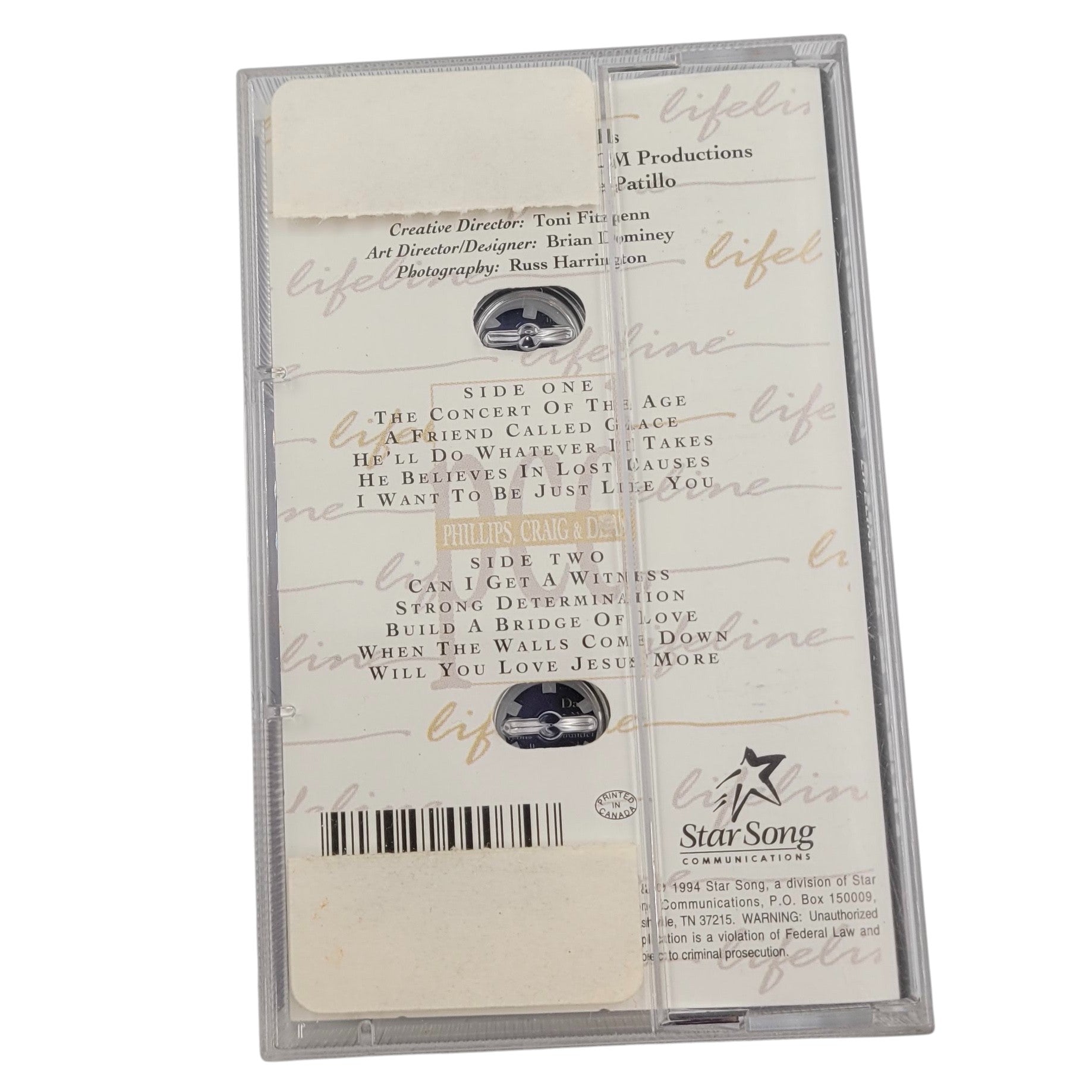 Phillips, Craig & Dean – Lifeline (Vintage Christian Worship Cassette, Tested)