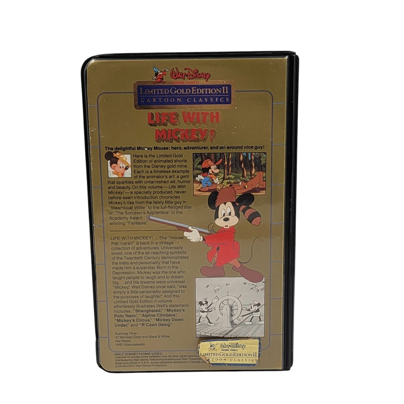 Life with Mickey! – Walt Disney Limited Gold Edition II VHS (Tested, Works)