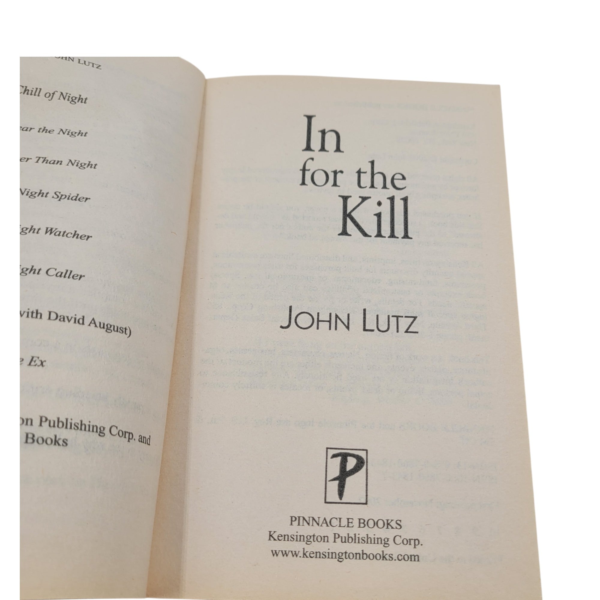 In for the Kill by John Lutz – Vintage Crime Thriller Paperback (2004)
