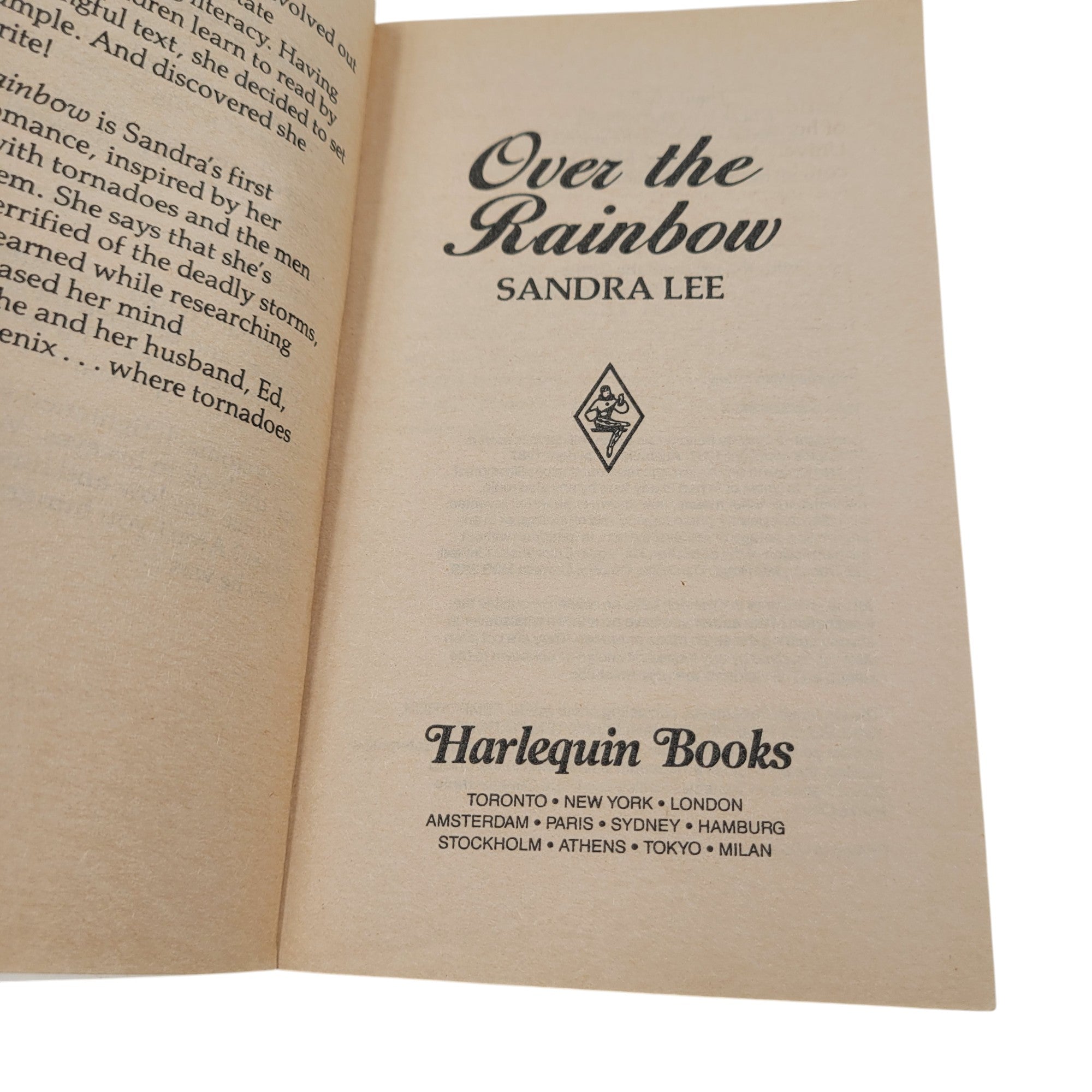 Over the Rainbow by Sandra Lee — Harlequin Temptation #196 (1995 Vintage Romance Paperback)