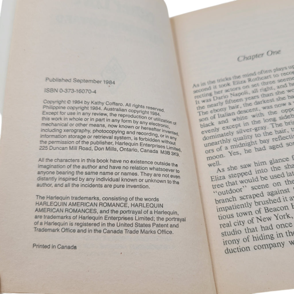 No Other Love by Katherine Coffaro – Harlequin American Romance (1984)