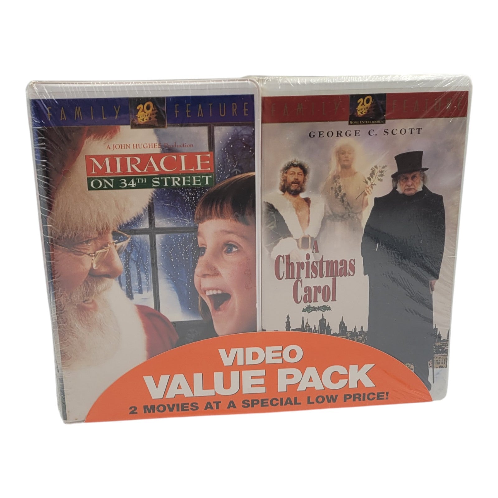 Miracle on 34th Street & A Christmas Carol – Sealed VHS Holiday Value Pack