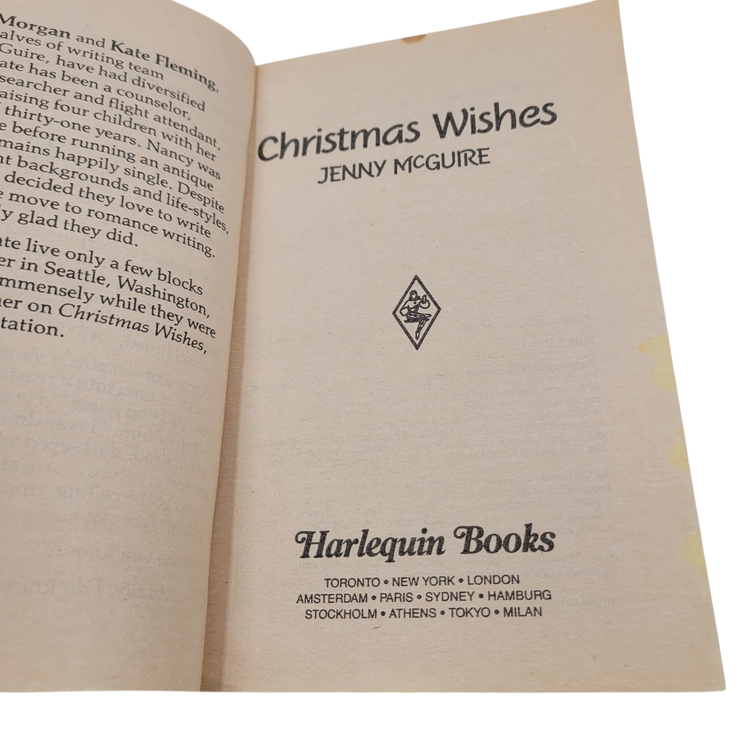 Christmas Wishes by Jenny McGuire – Harlequin Temptation #232 – Vintage 1988 Romance