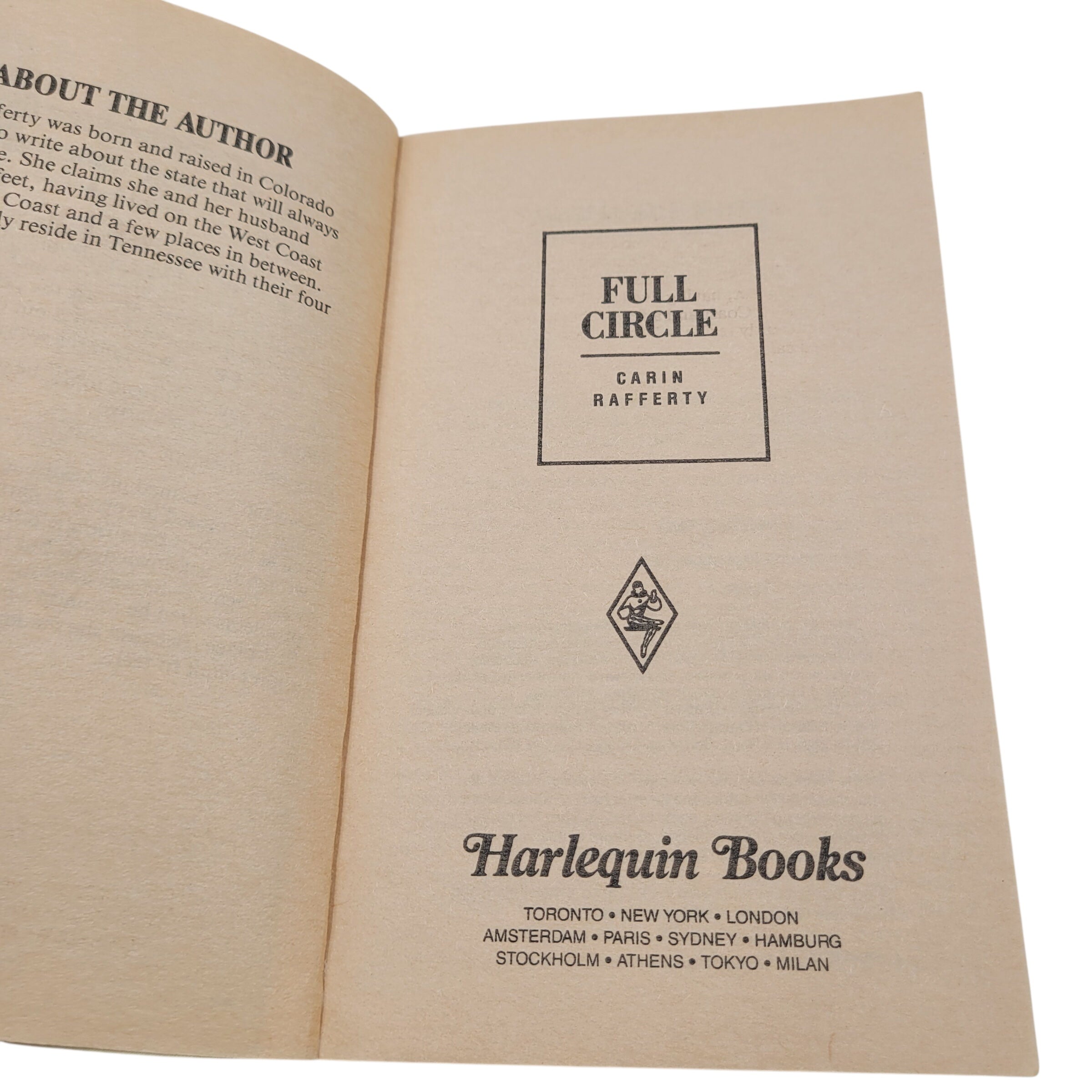 Full Circle by Carin Rafferty – Harlequin American Romance (1989 Vintage Paperback)