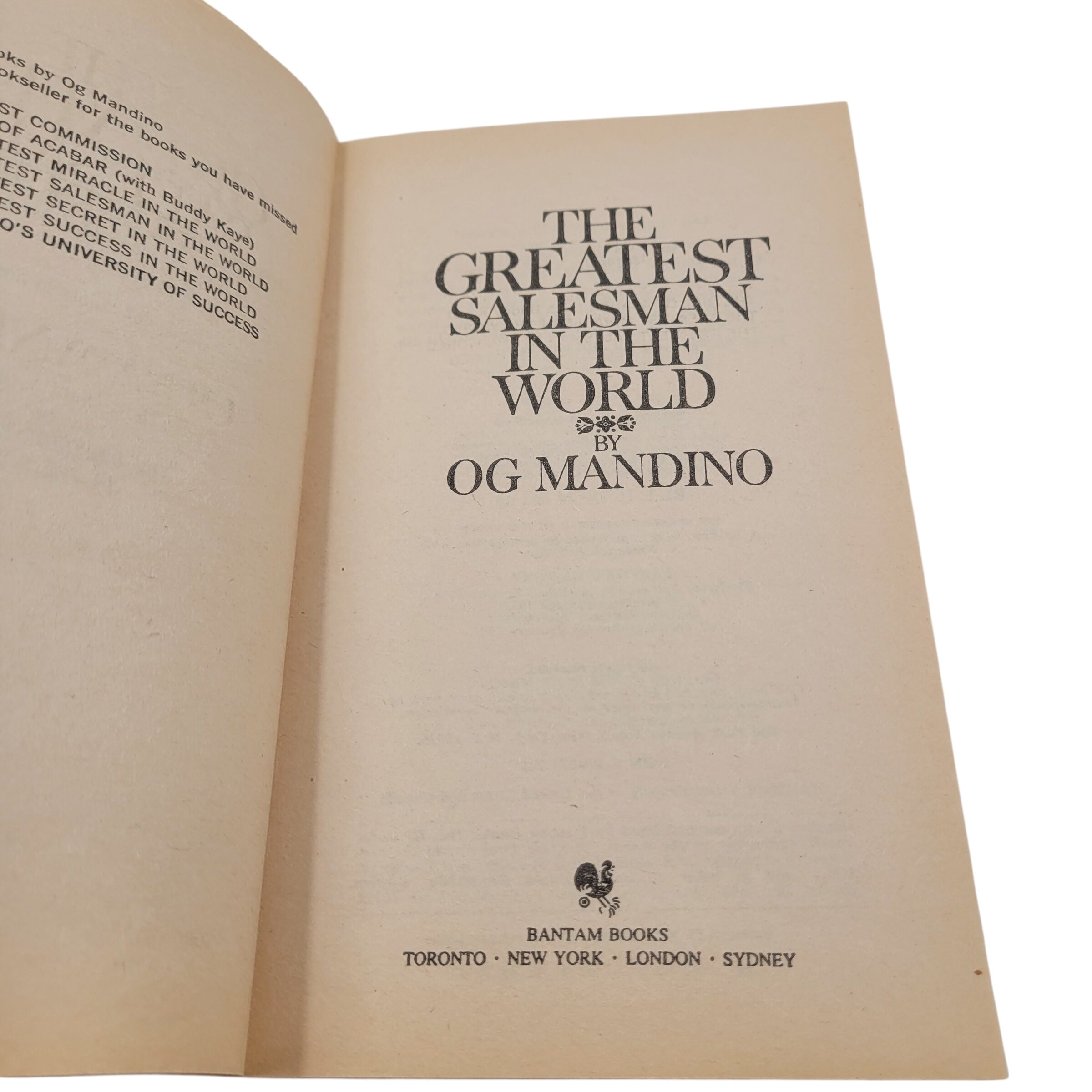 The Greatest Salesman in the World by Og Mandino – Vintage Paperback