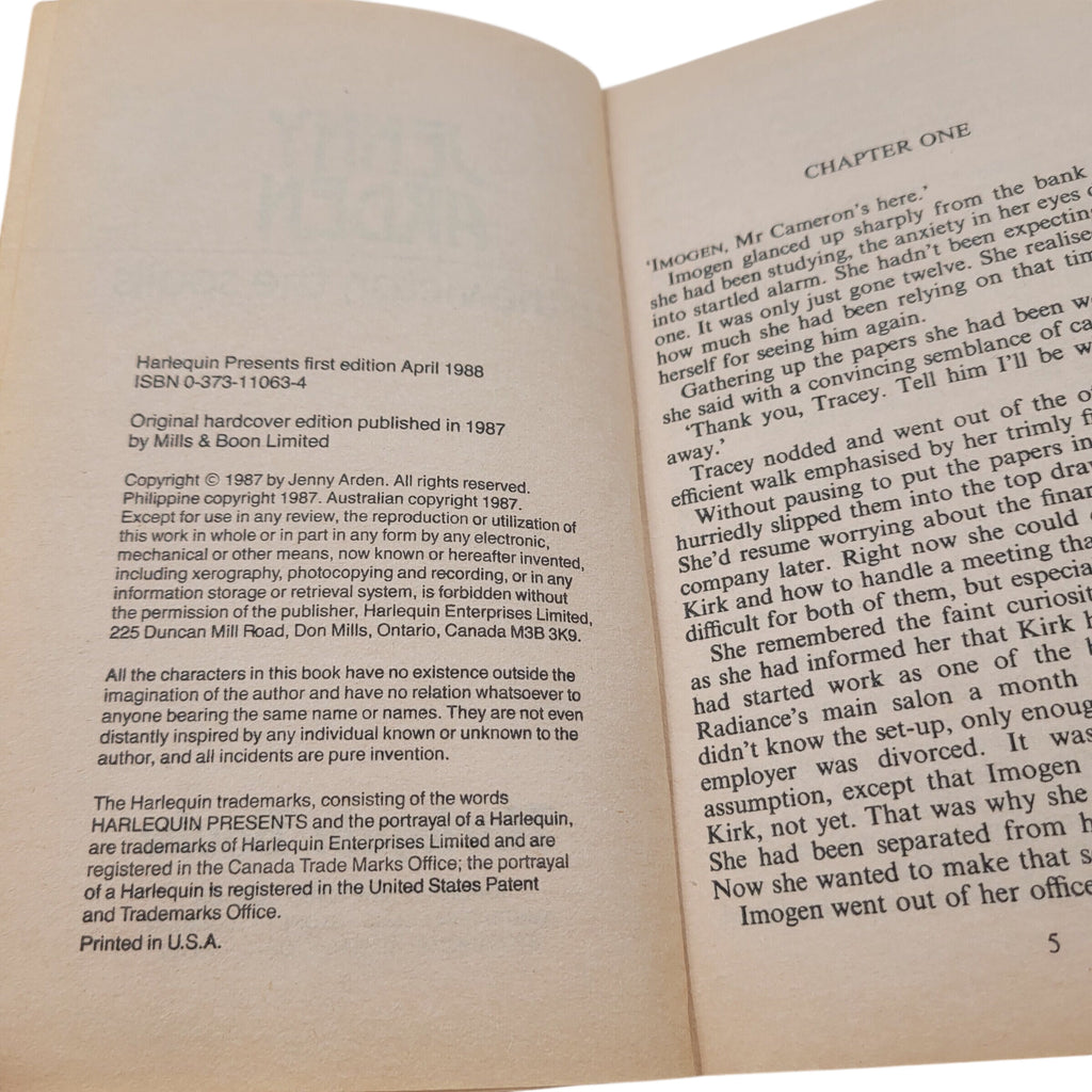 To the Victor, the Spoils – Vintage Paperback Romance by Jenny Arden (1988)