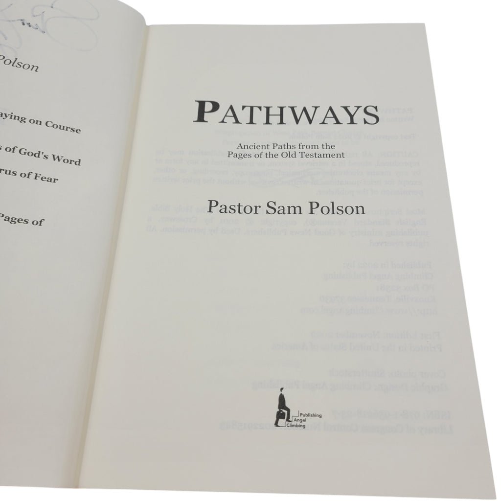 Pathways: Ancient Paths from the Pages of the Old Testament – Signed First Edition