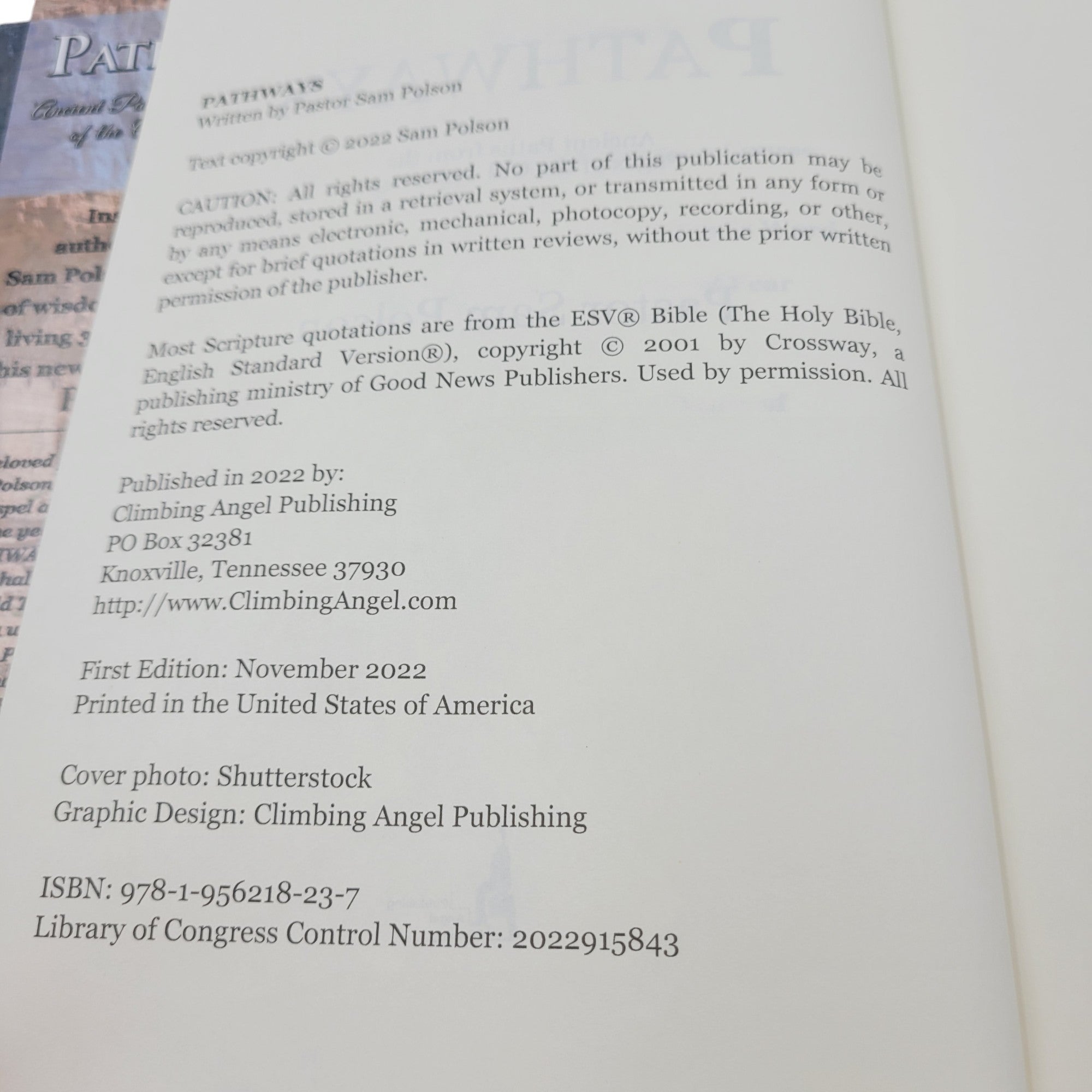 Pathways: Ancient Paths from the Pages of the Old Testament – Signed First Edition