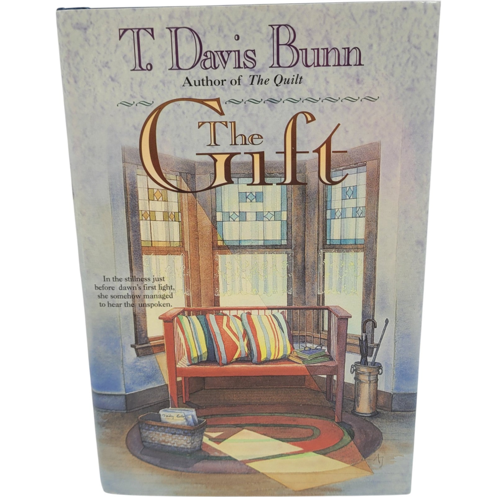 The Gift by T. Davis Bunn – 1994 Hardcover Christian Fiction – Bethany House Vintage