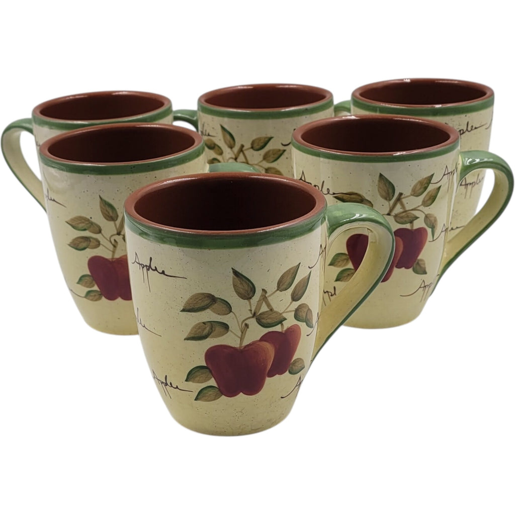 Apple Orchard Collection™ Lot of 6 Ceramic Mugs – Home Interiors Vintage Farmhouse