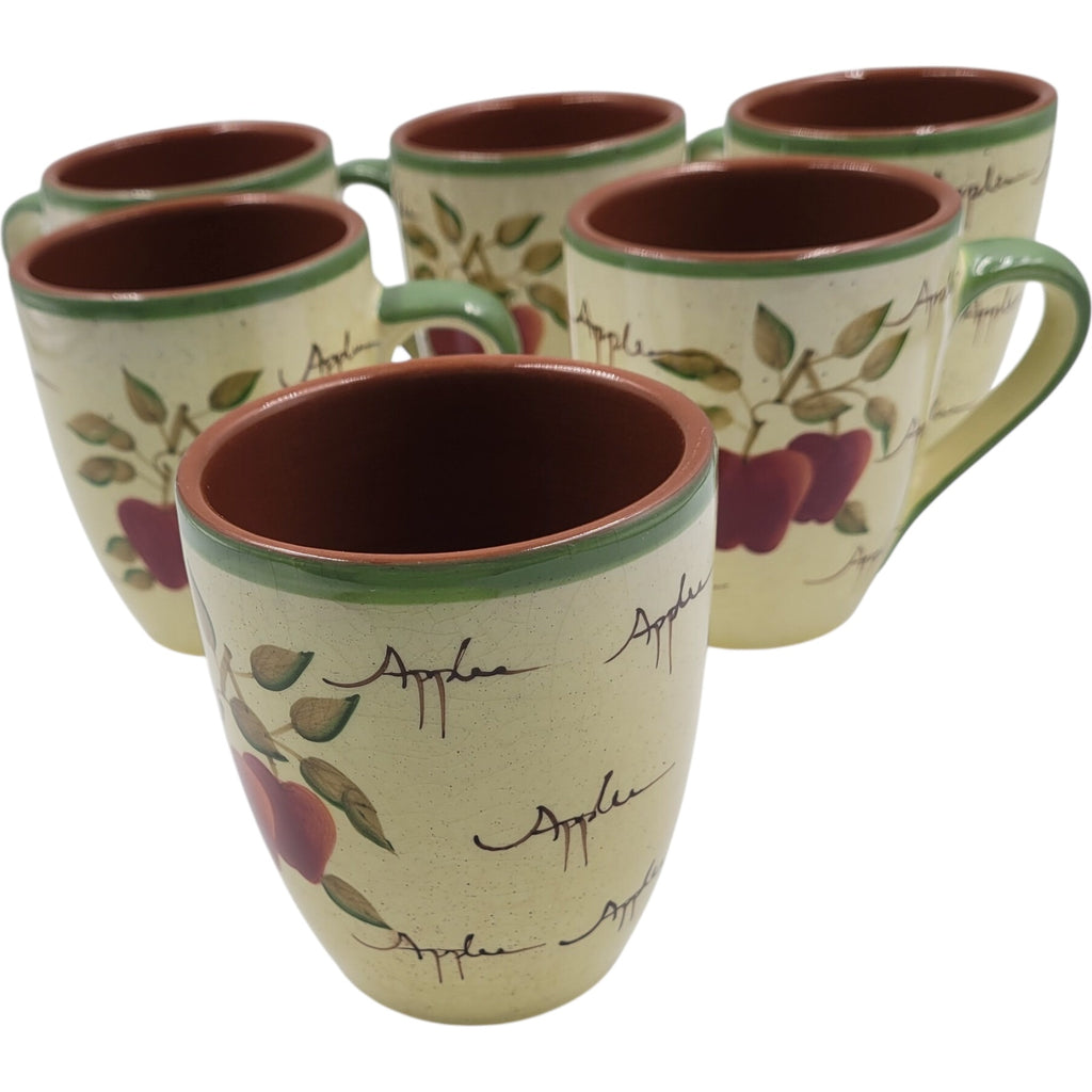 Apple Orchard Collection™ Lot of 6 Ceramic Mugs – Home Interiors Vintage Farmhouse