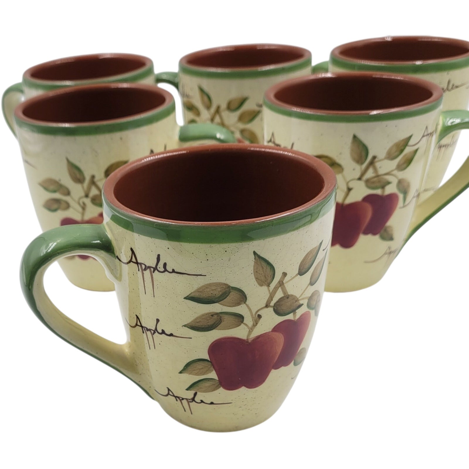 Apple Orchard Collection™ Lot of 6 Ceramic Mugs – Home Interiors Vintage Farmhouse