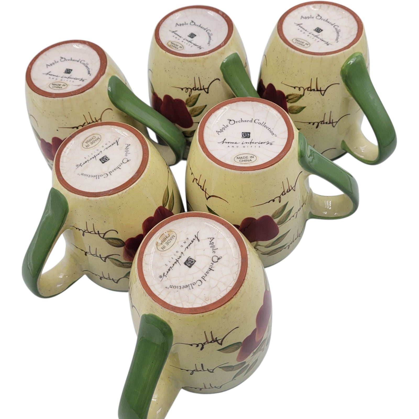 Apple Orchard Collection™ Lot of 6 Ceramic Mugs – Home Interiors Vintage Farmhouse