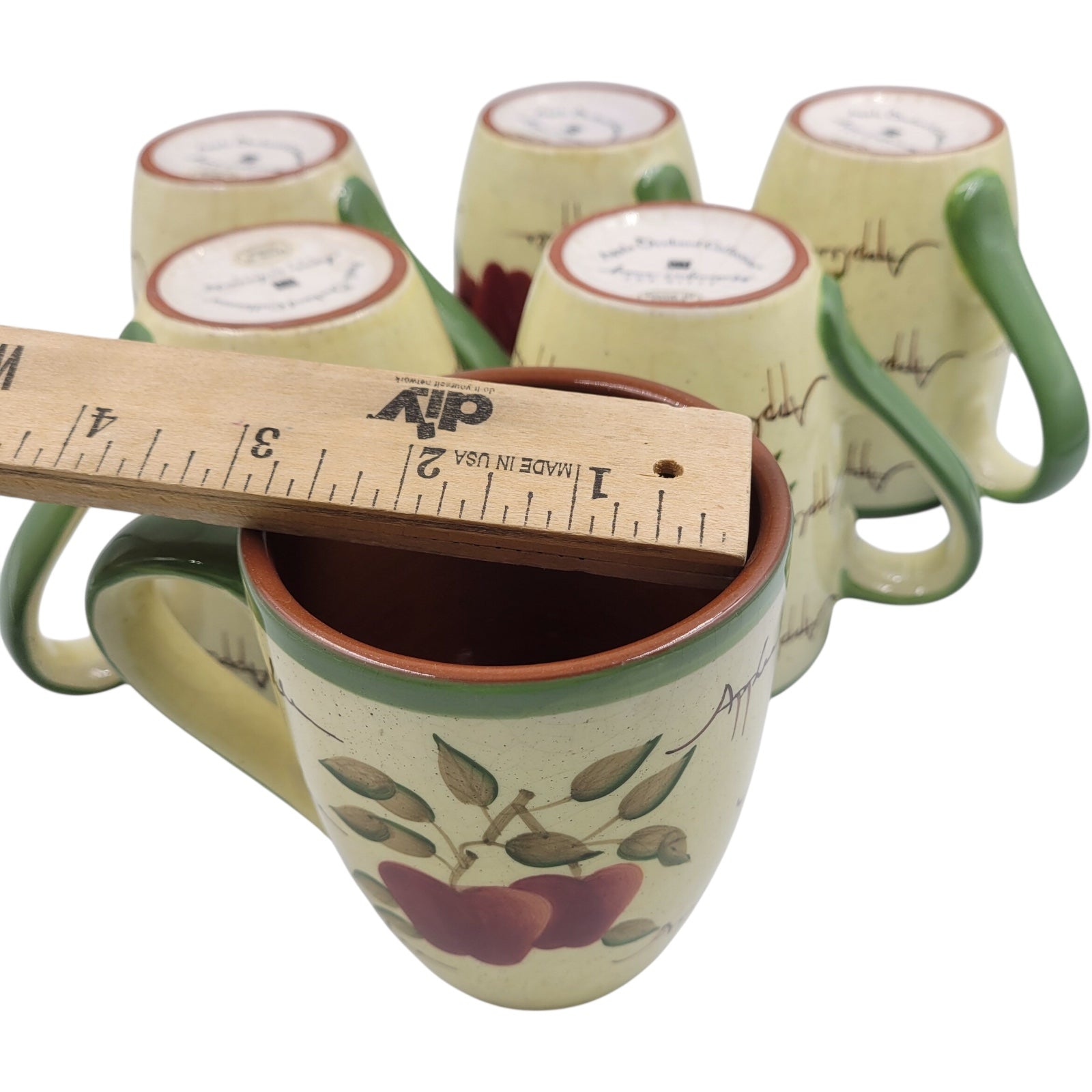Apple Orchard Collection™ Lot of 6 Ceramic Mugs – Home Interiors Vintage Farmhouse