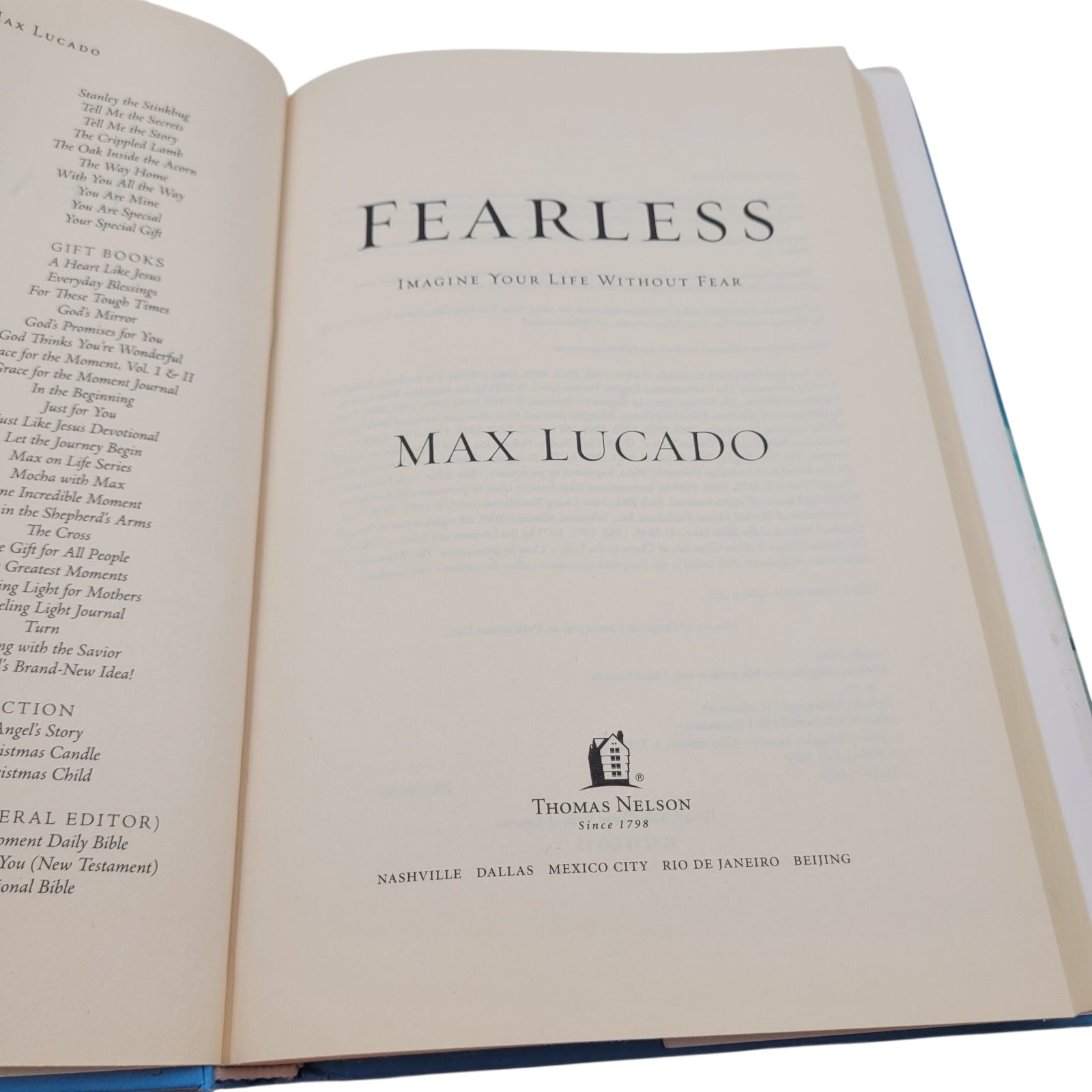 Fearless: Imagine Your Life Without Fear by Max Lucado – Hardcover, 2009