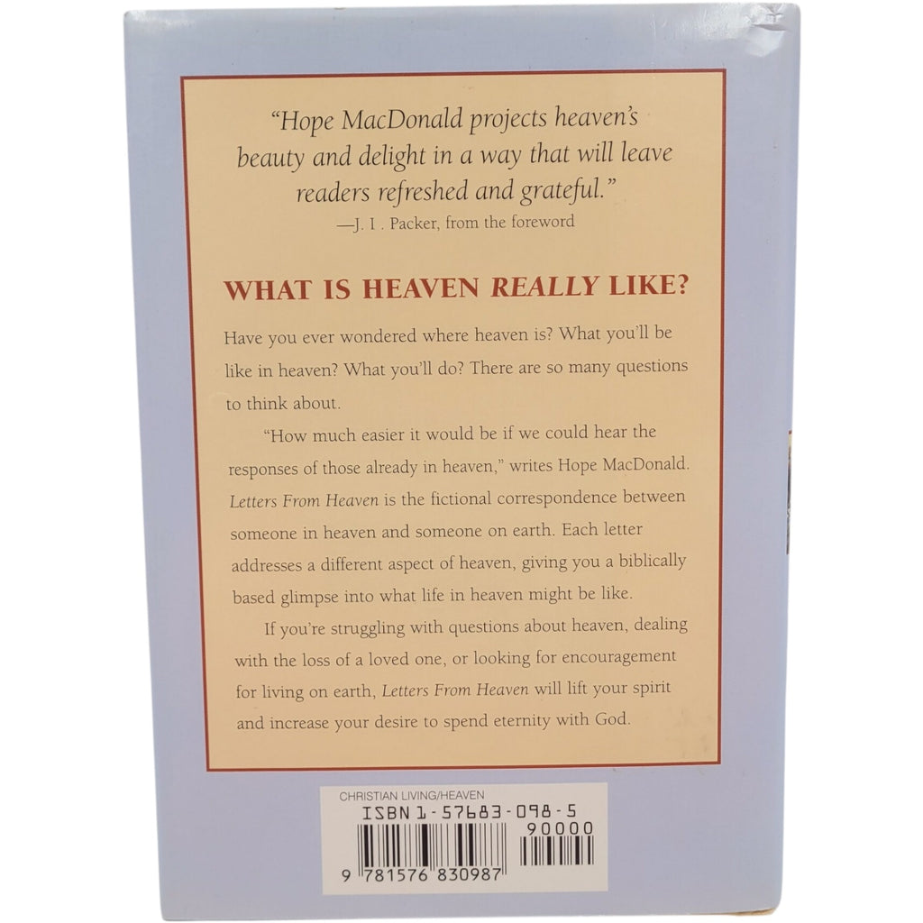 Letters from Heaven by Hope MacDonald – Foreword by J.I. Packer – Vintage