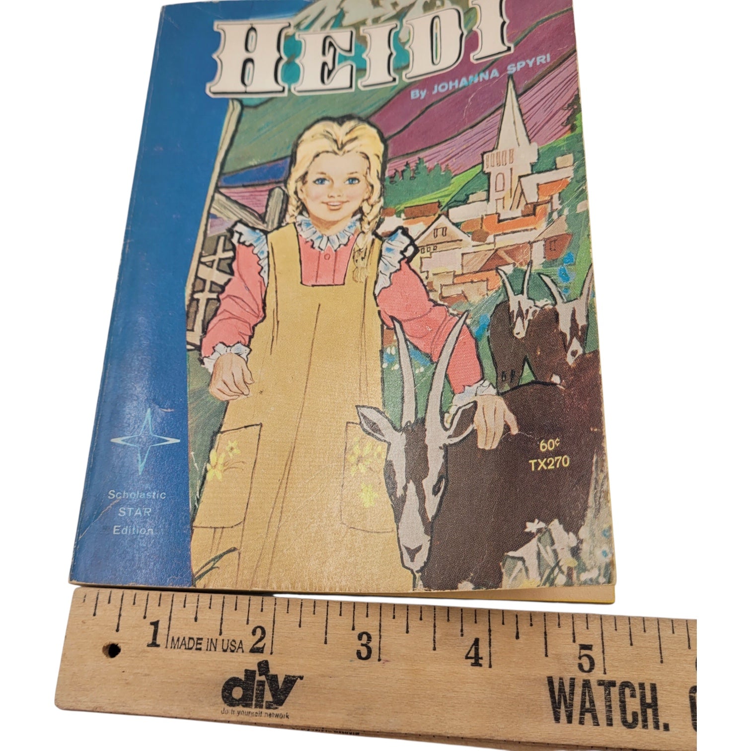 Heidi by Johanna Spyri – 1969 Scholastic Paperback – Illustrated Vintage Classic