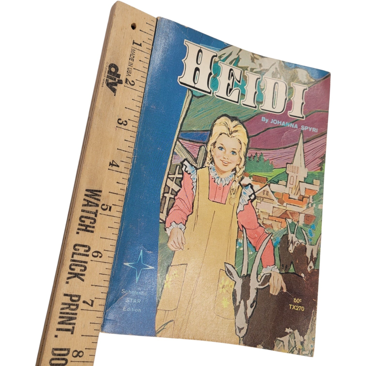 Heidi by Johanna Spyri – 1969 Scholastic Paperback – Illustrated Vintage Classic