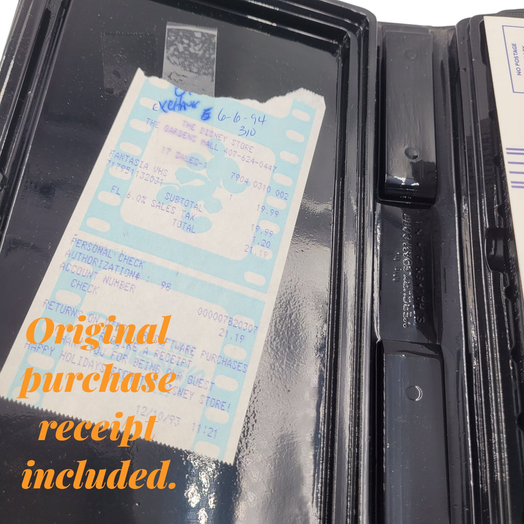 Walt Disney’s Masterpiece Fantasia VHS with Original Inserts and Receipt