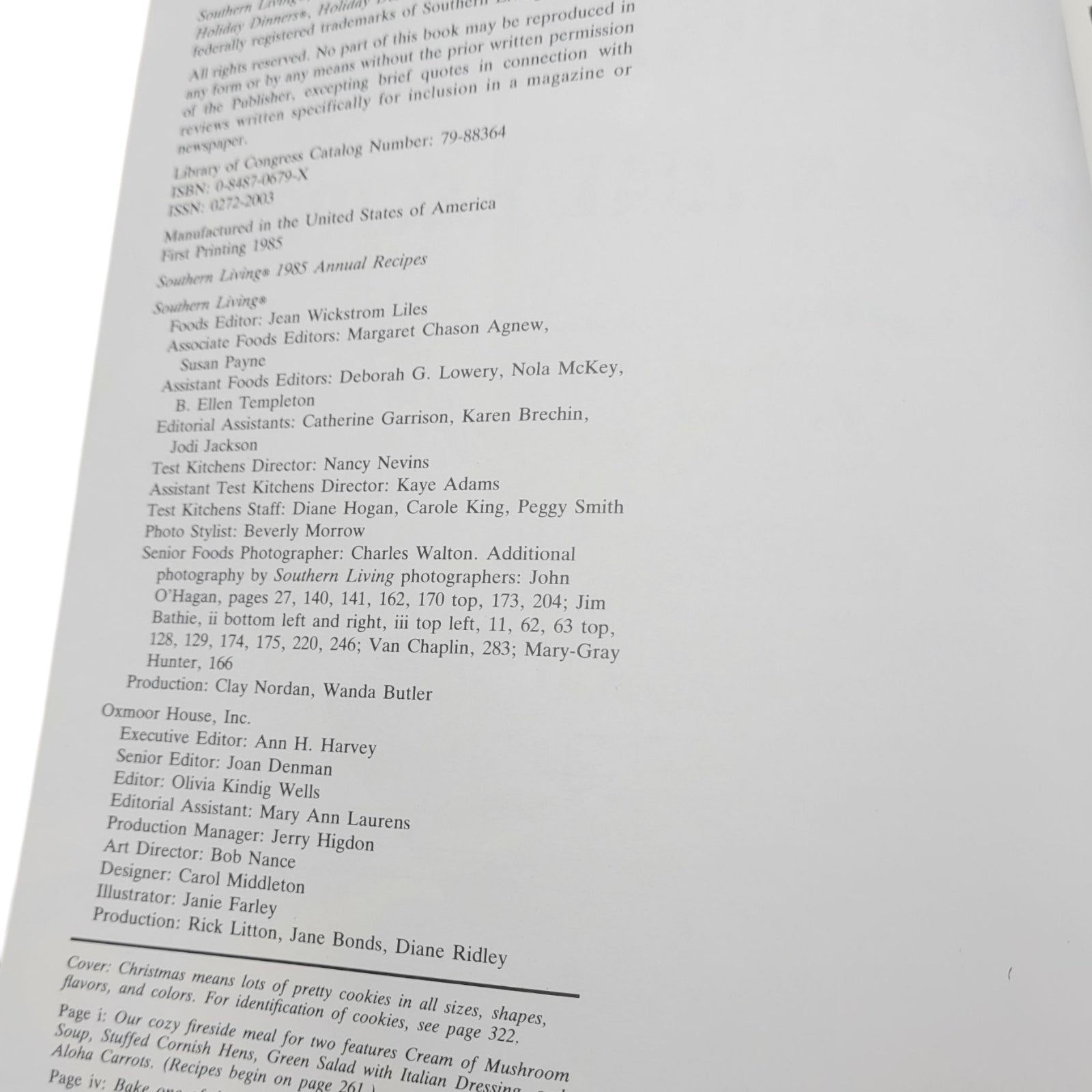 Southern Living 1985 Annual Recipes – Vintage Hardcover Cookbook with Holiday Baking & Southern Favorites