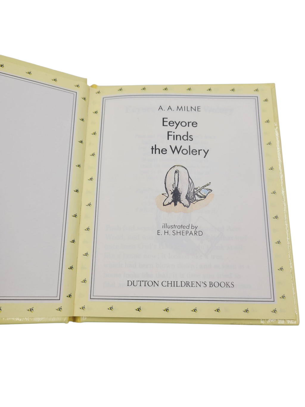 Eeyore Finds the Wolery – Vintage Children’s Book (1992 Hardcover, Pooh Treasury)