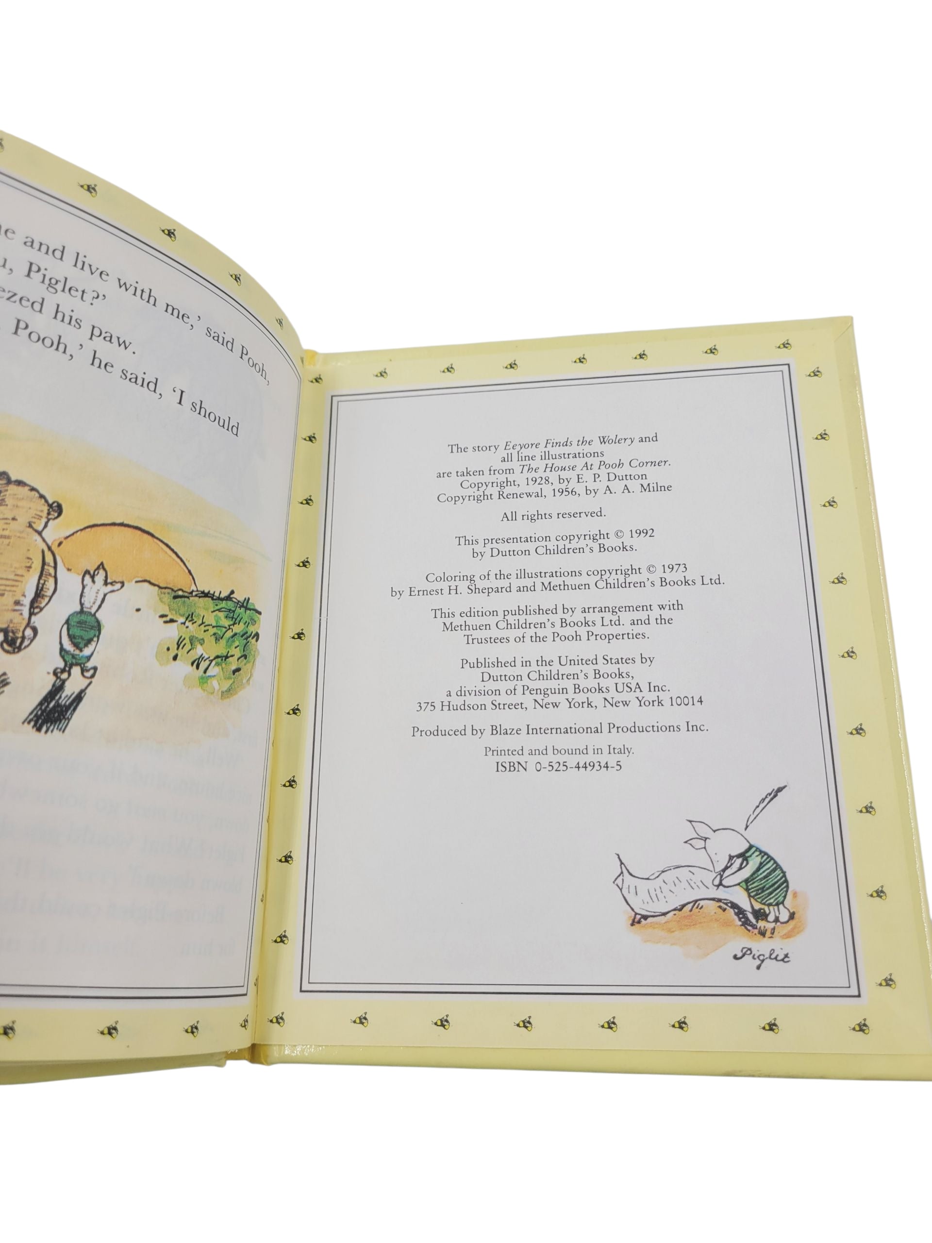 Eeyore Finds the Wolery – Vintage Children’s Book (1992 Hardcover, Pooh Treasury)