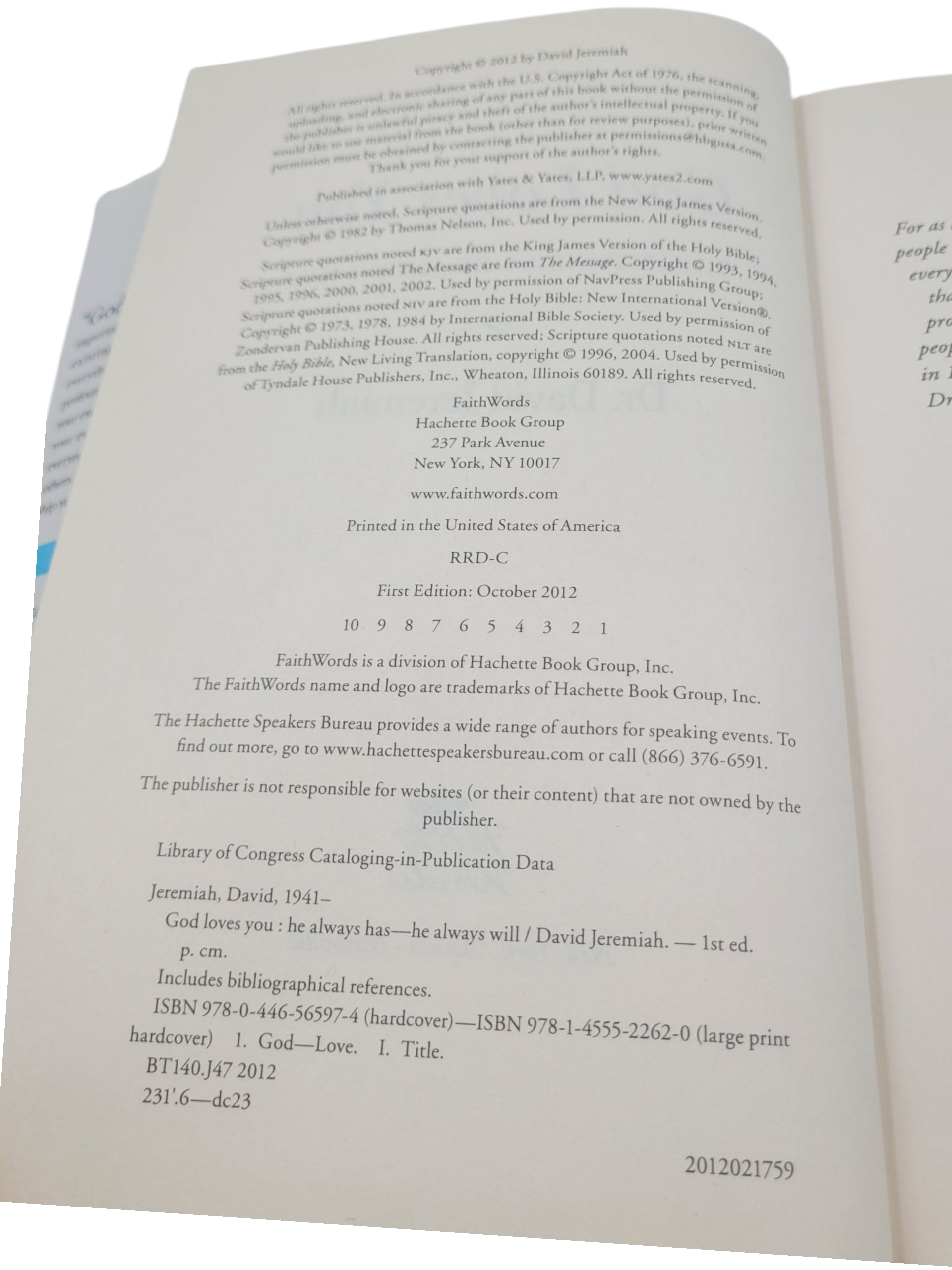 God Loves You: He Always Has—He Always Will by Dr. David Jeremiah (First Edition, 2012)