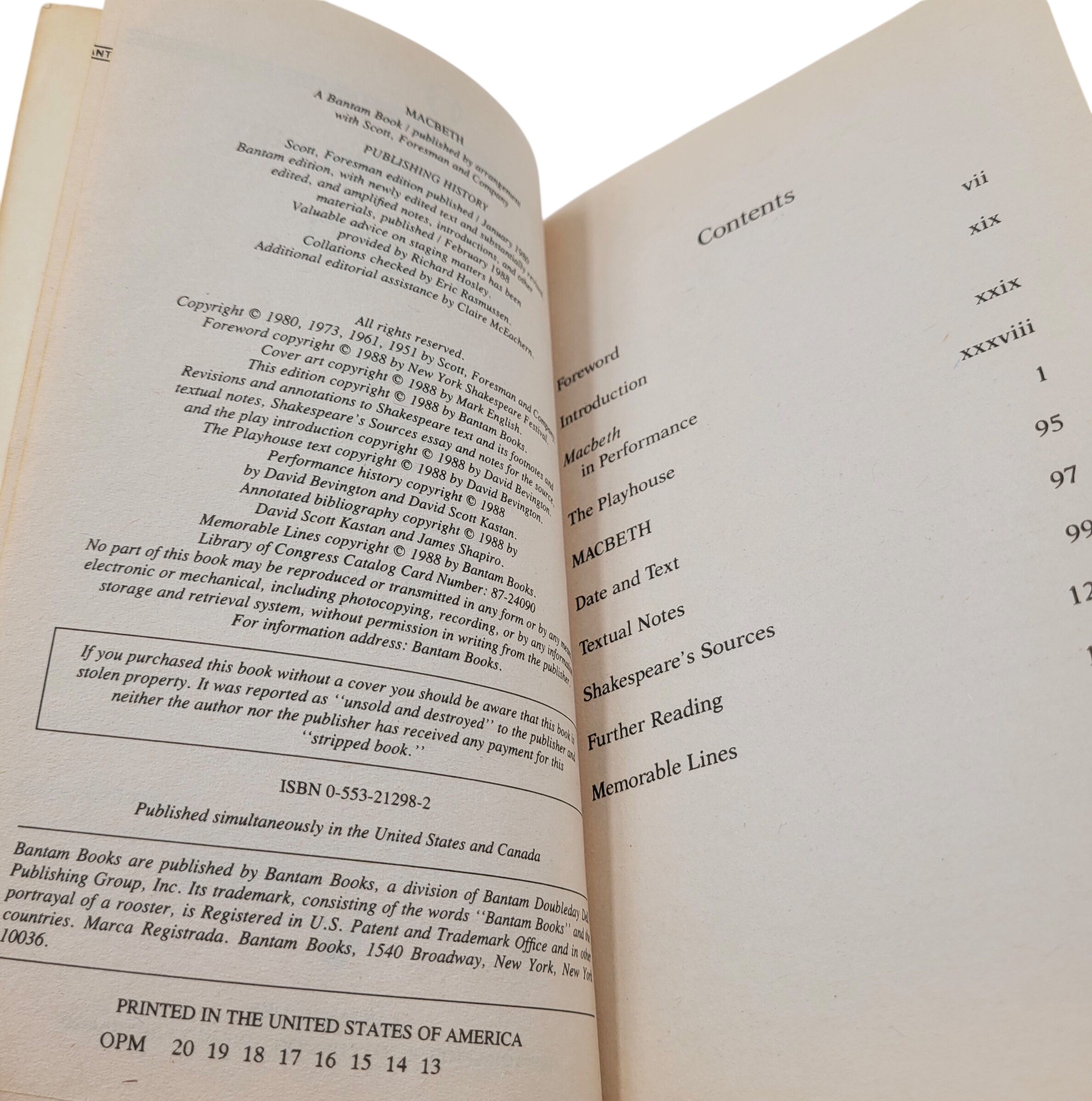 Macbeth by William Shakespeare – Vintage Paperback | Bevington Edition